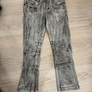 Acne Studios Livvie Leather Cropped Pants/Capris